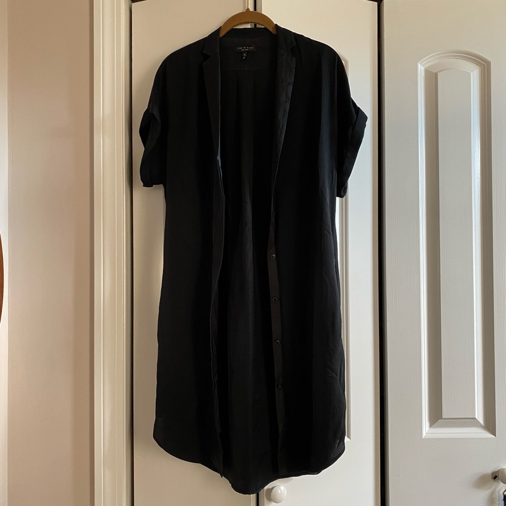 Rag & Bone black button down shirt dress